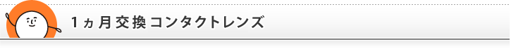 1ヵ月交換コンタクトレンズ