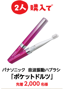 パナソニック音波振動ハブラシ「ポケットドルツ」