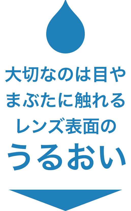 大切なのは目やまぶたに触れるレンズ表面のうるおい