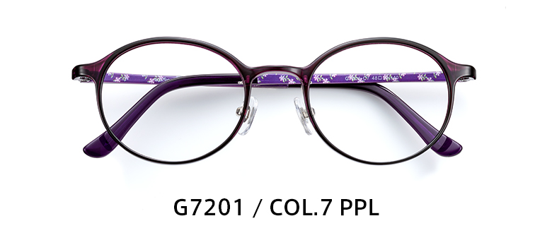 G7201 / COL.3 GRY G7201 / COL.6 BRN｜メガネフレーム「やわかる