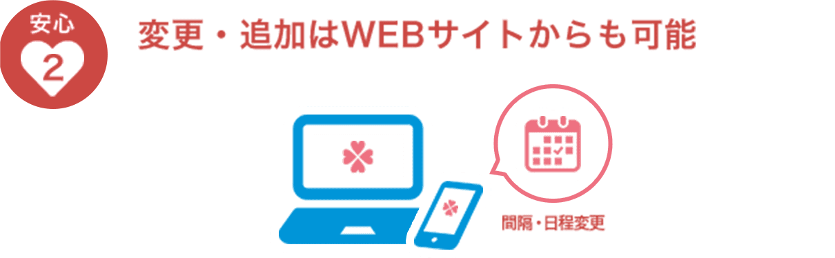 安心2 変更・追加はWEBサイトからも可能